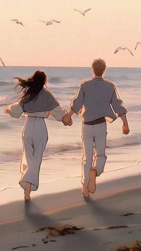 Hình ảnh anime cặp đôi cute, thể hiện tình yêu ngọt ngào và dễ thương
