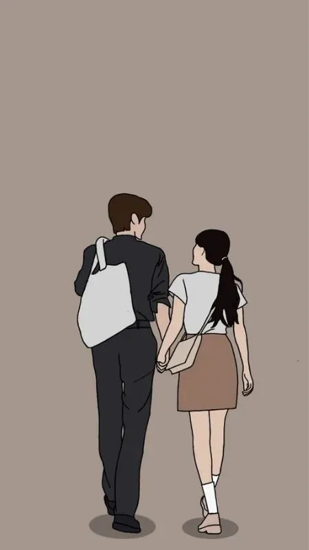 Hình ảnh cặp đôi yêu nhau cute anime, sự ngọt ngào trong tình yêu
