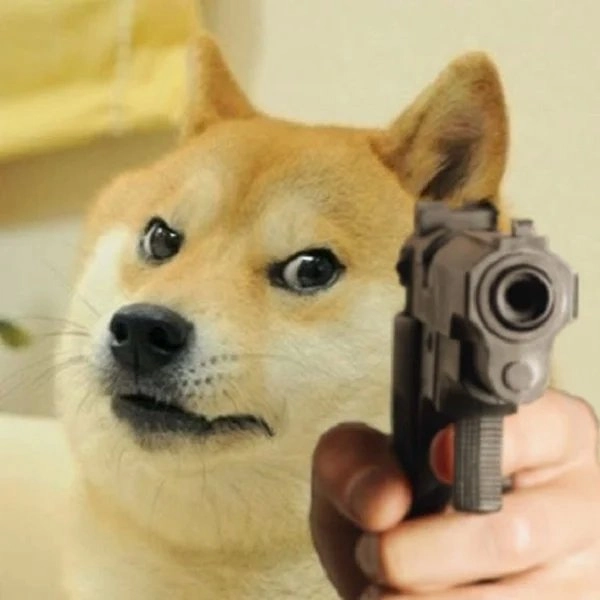 Meme chó cầm dao thể hiện nét tinh nghịch đầy thú vị.