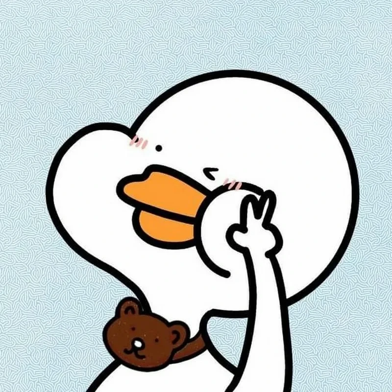 Vịt cute meme ngộ nghĩnh, phù hợp để làm hình nền hoặc chia sẻ.