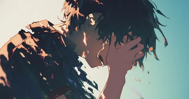 Bộ sưu tập ảnh anime nam buồn cô đơn với ánh mắt sâu thẳm, trầm tư