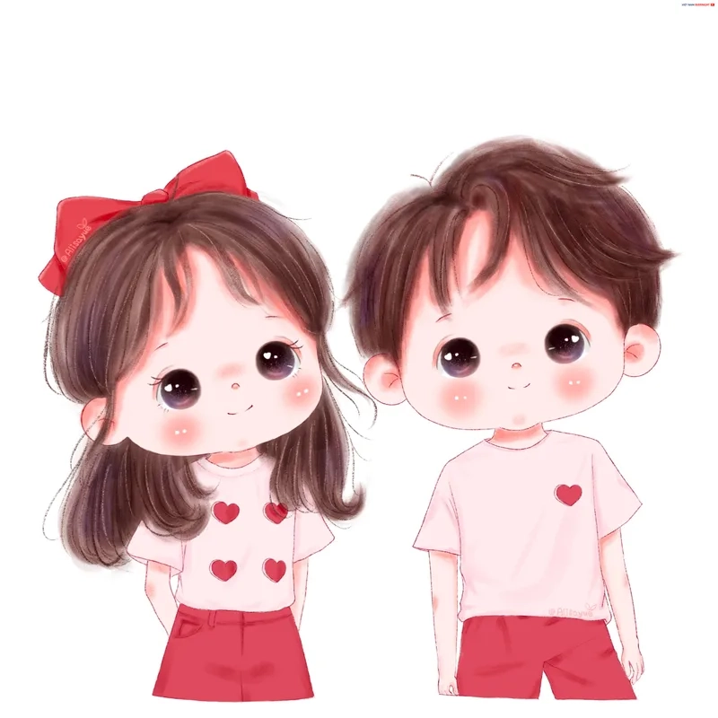 Hạnh phúc cùng cặp đôi chibi đáng yêu không thể rời mắt