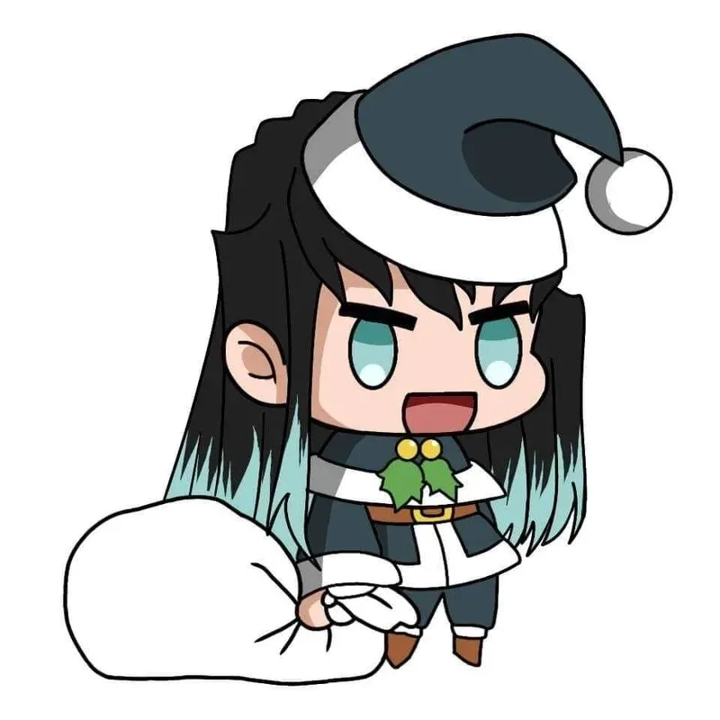 Fanart Tokito Muichiro cute chibi với biểu cảm đáng yêu khó cưỡng