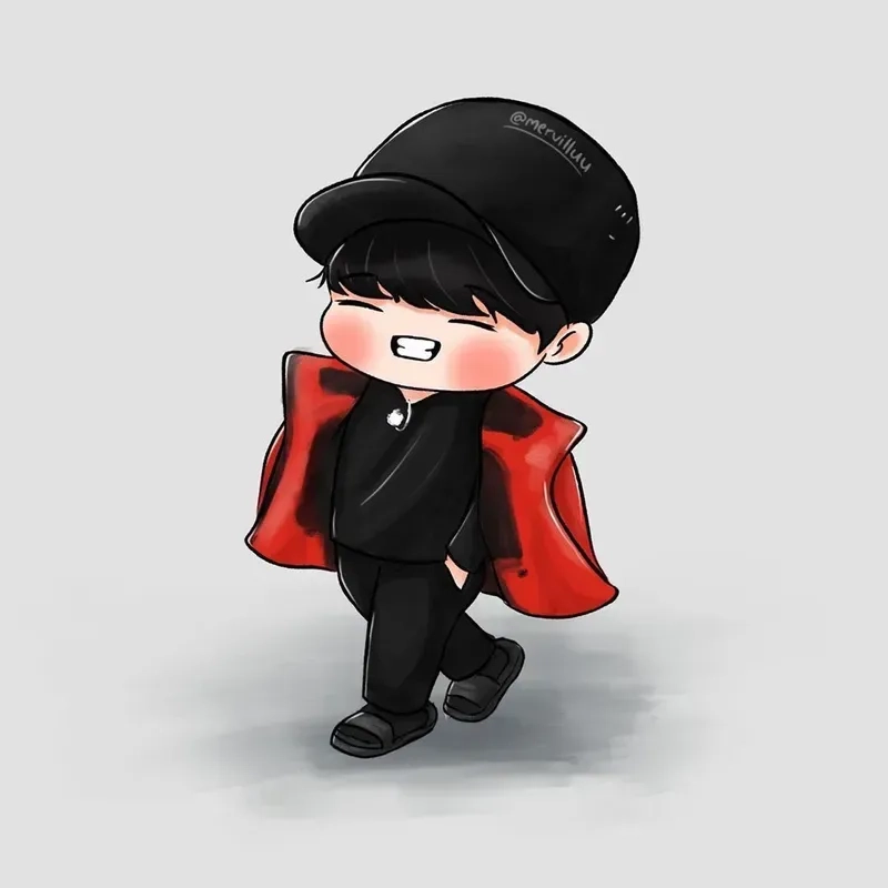 Ảnh anime chibi nam đầy màu sắc, thể hiện cá tính độc đáo