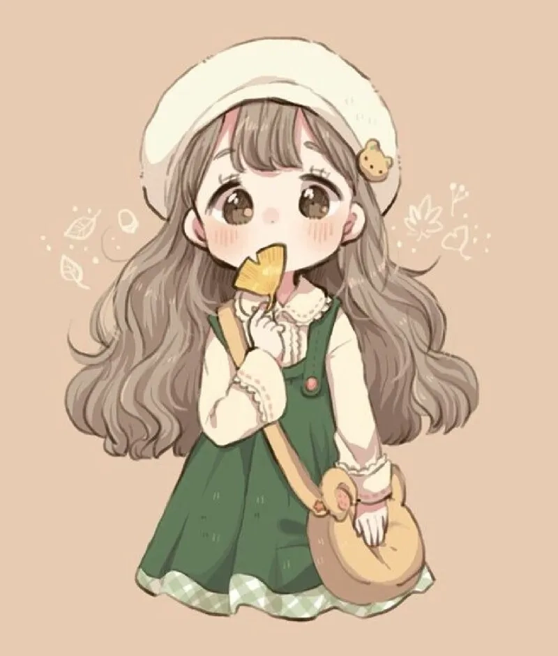Hình anime nữ cute chibi lung linh, cực phù hợp làm hình nền điện thoại