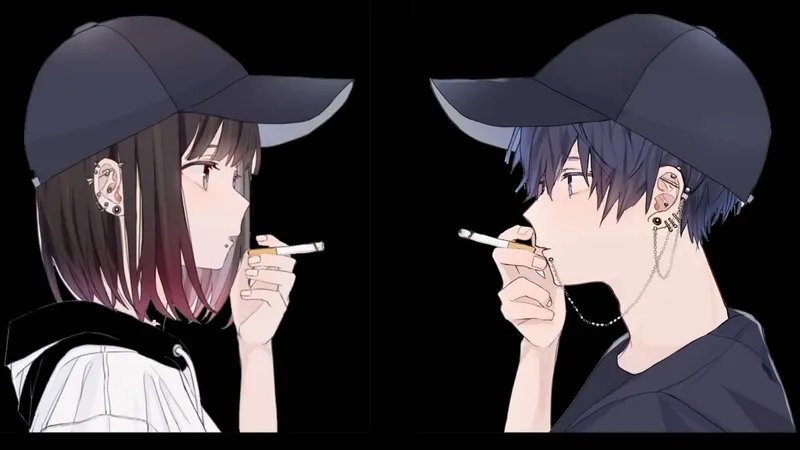 Ảnh anime cặp đôi ngầu dành cho những ai yêu thích phong cách cá tính