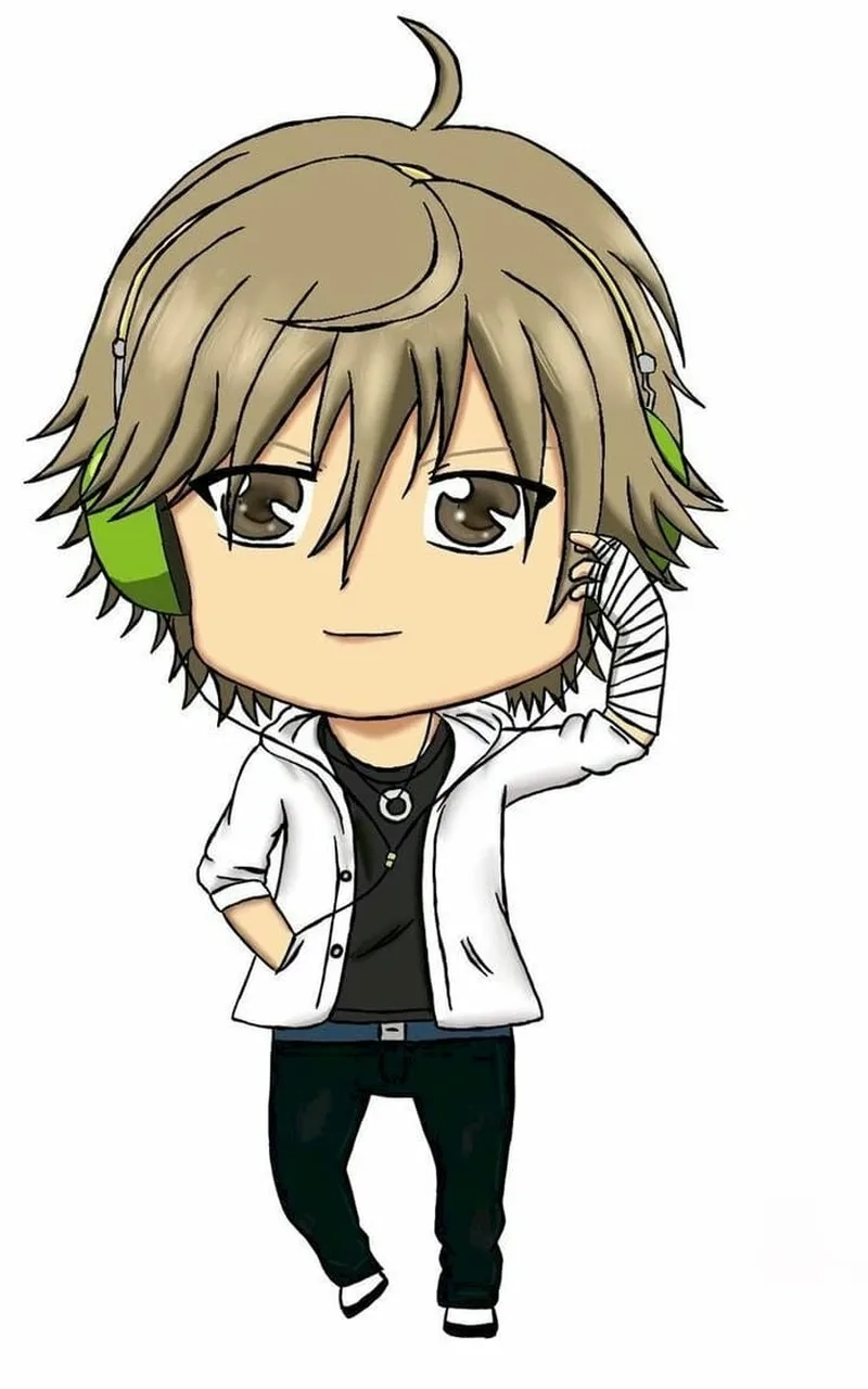 Chibi nam cute với biểu cảm dễ thương, phù hợp làm avatar độc đáo