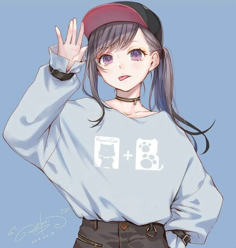 Cute hình nền đẹp anime nữ ngầu mang phong cách độc đáo, nổi bật