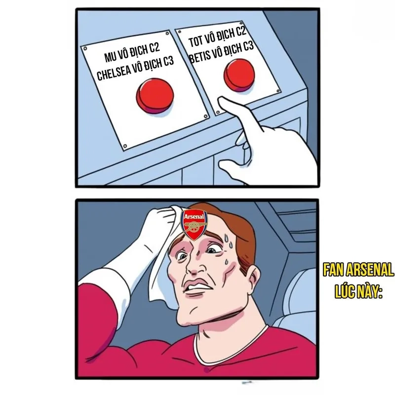 Cười bể bụng cùng các meme fan Arsenal chất lượng