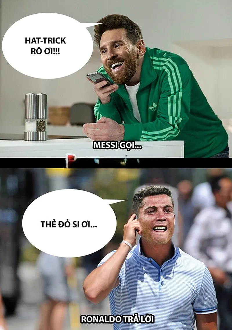 Cuộc đua Messi và Ronaldo không thể thiếu meme Messi và Ronaldo