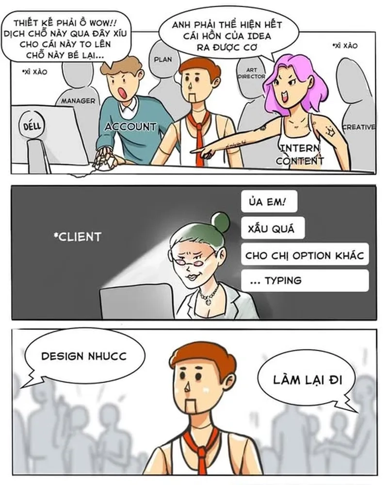 Khi khách yêu cầu thêm màu sắc đó là meme thêm tí màu mè cho nó nổi