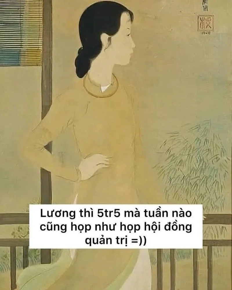 Tâm trạng chán nản lan tỏa trong meme họp hành