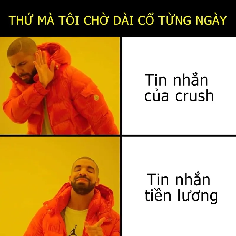 Niềm vui bùng nổ khi nhìn thấy meme nhận lương