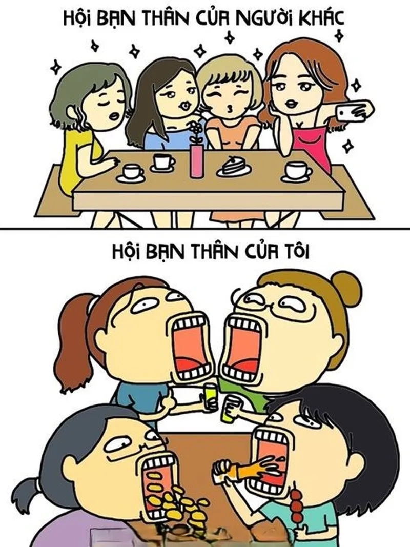 Tình bạn đẹp hơn với những khoảnh khắc trong meme hội bạn thân