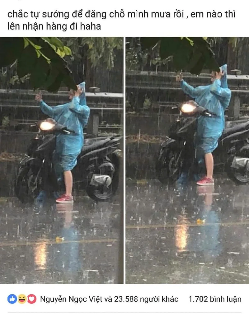 Thư giãn với những pha hài hước trong meme đi dưới mưa hấp dẫn