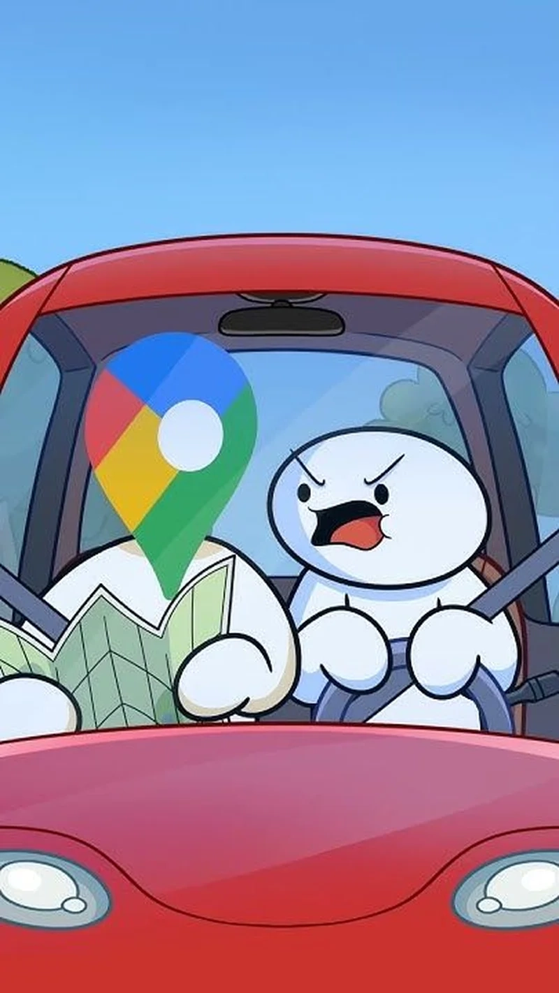 Theo dõi hành trình vui vẻ cùng meme google maps hài hước