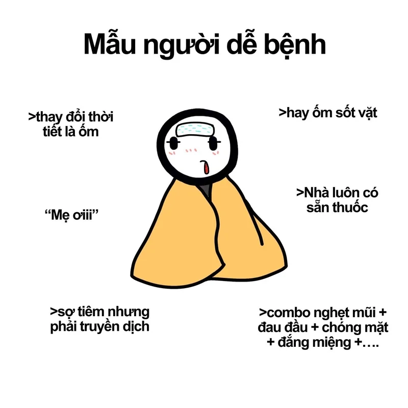 Những pha hài hước bất ngờ trong meme bệnh vặt khiến bạn bật cười