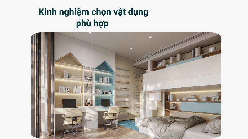 Nội thất phòng trẻ em thiết kế an toàn kích thích tư duy sáng tạo
